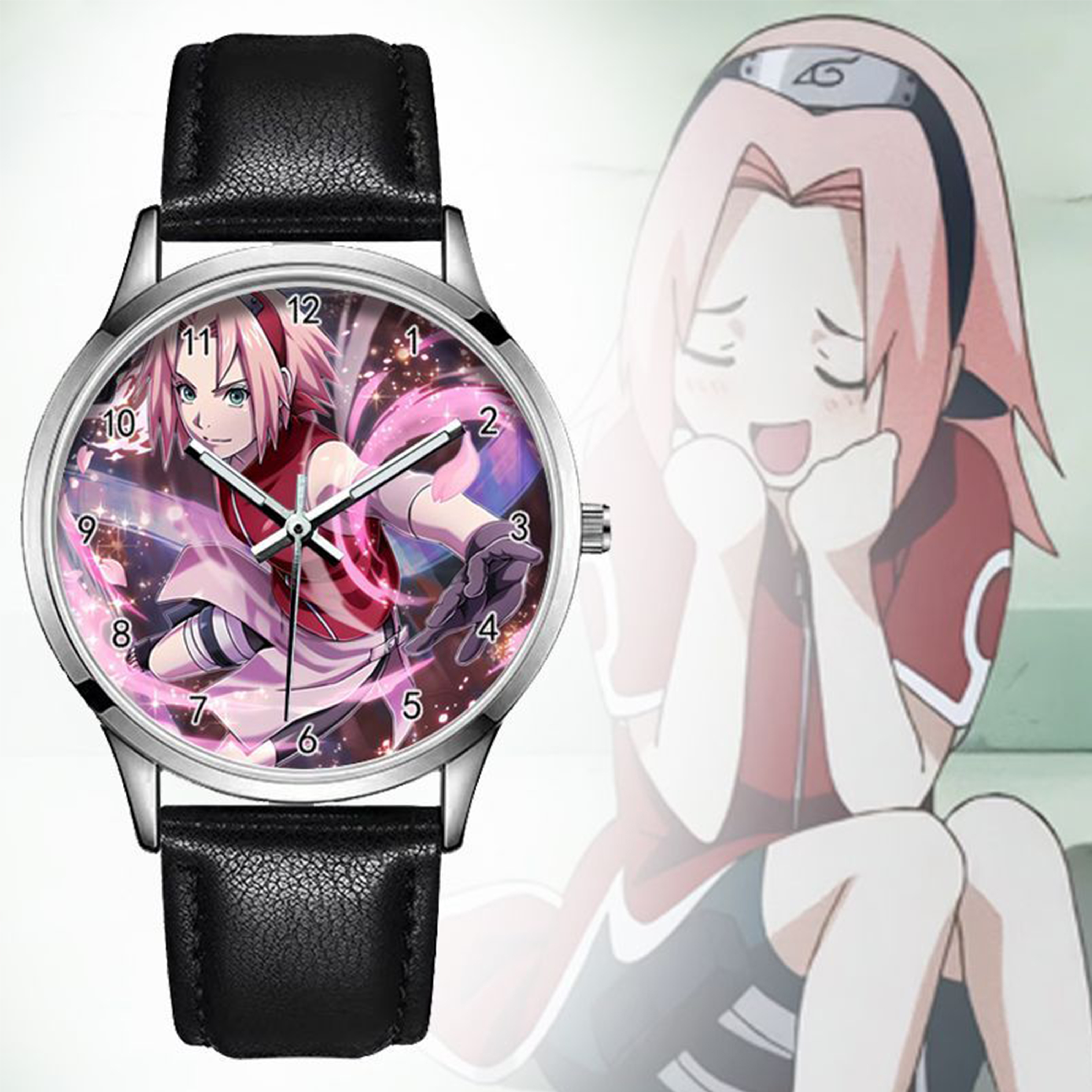 Anime Merchandise For Girls - Naruto Haruno Sakura Cartoon Wrist Watch