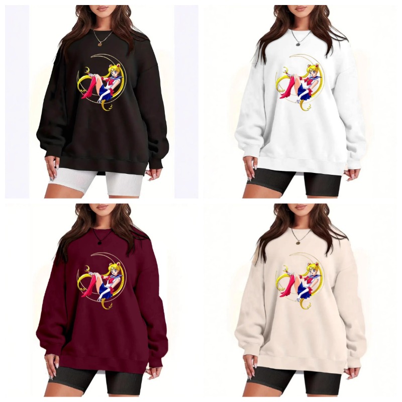 Anime Merchandise Hoodie - Sailor Moon Warrior Anime Character Women's