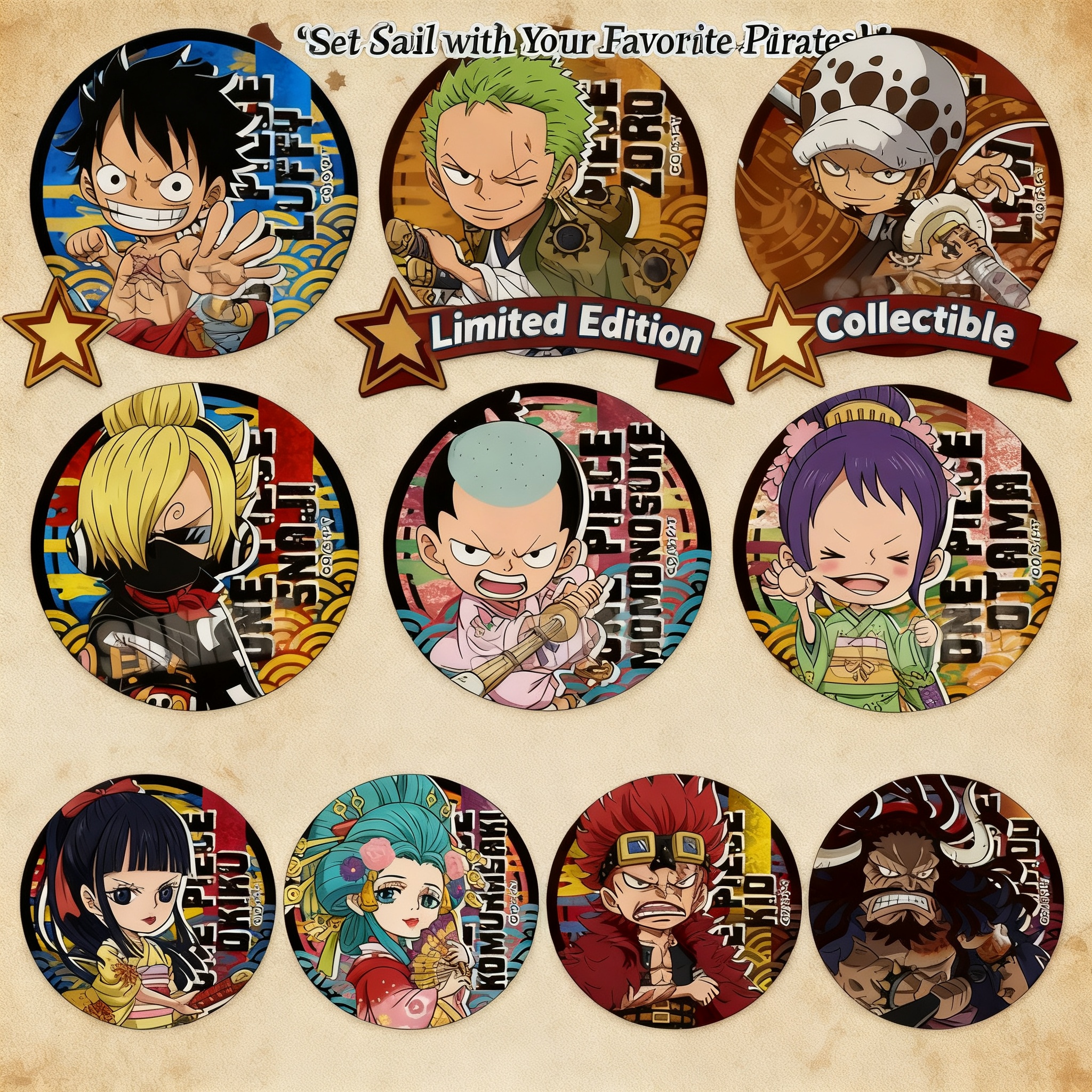 One Piece Anime Badge Collecti – обзор и цена Anime Merchandise Types