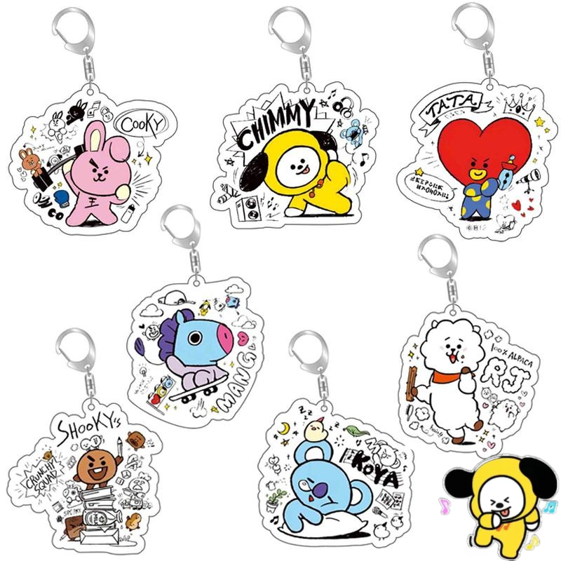 BT21 anime cartoon cute acryli – обзор и цена Anime Merchandise For Girls