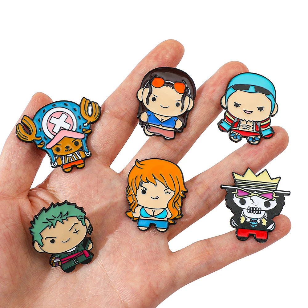 9 Pcs Creative Cartoon Brooch  – обзор и цена Anime One Piece Merchandise