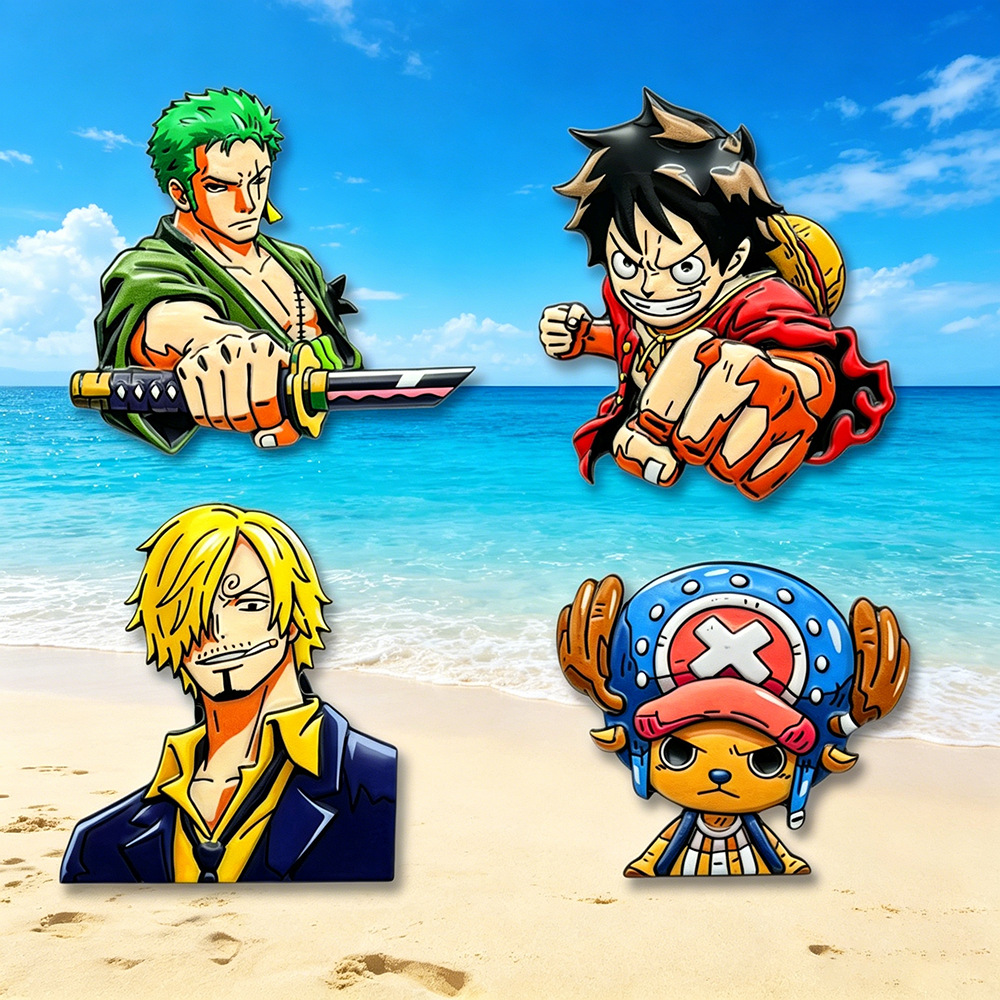 4pcs ONE PIECE Cartoon Charact – обзор и цена Anime One Piece Merchandise