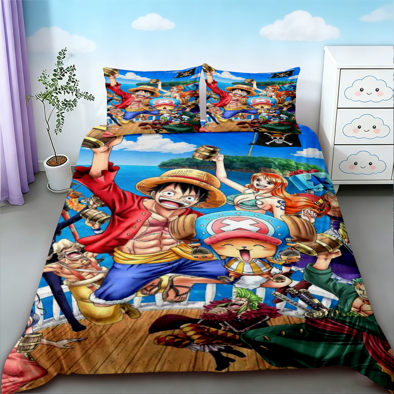 Luffy Duvet Cover Set One Piec – обзор и цена Anime One Piece Merchandise