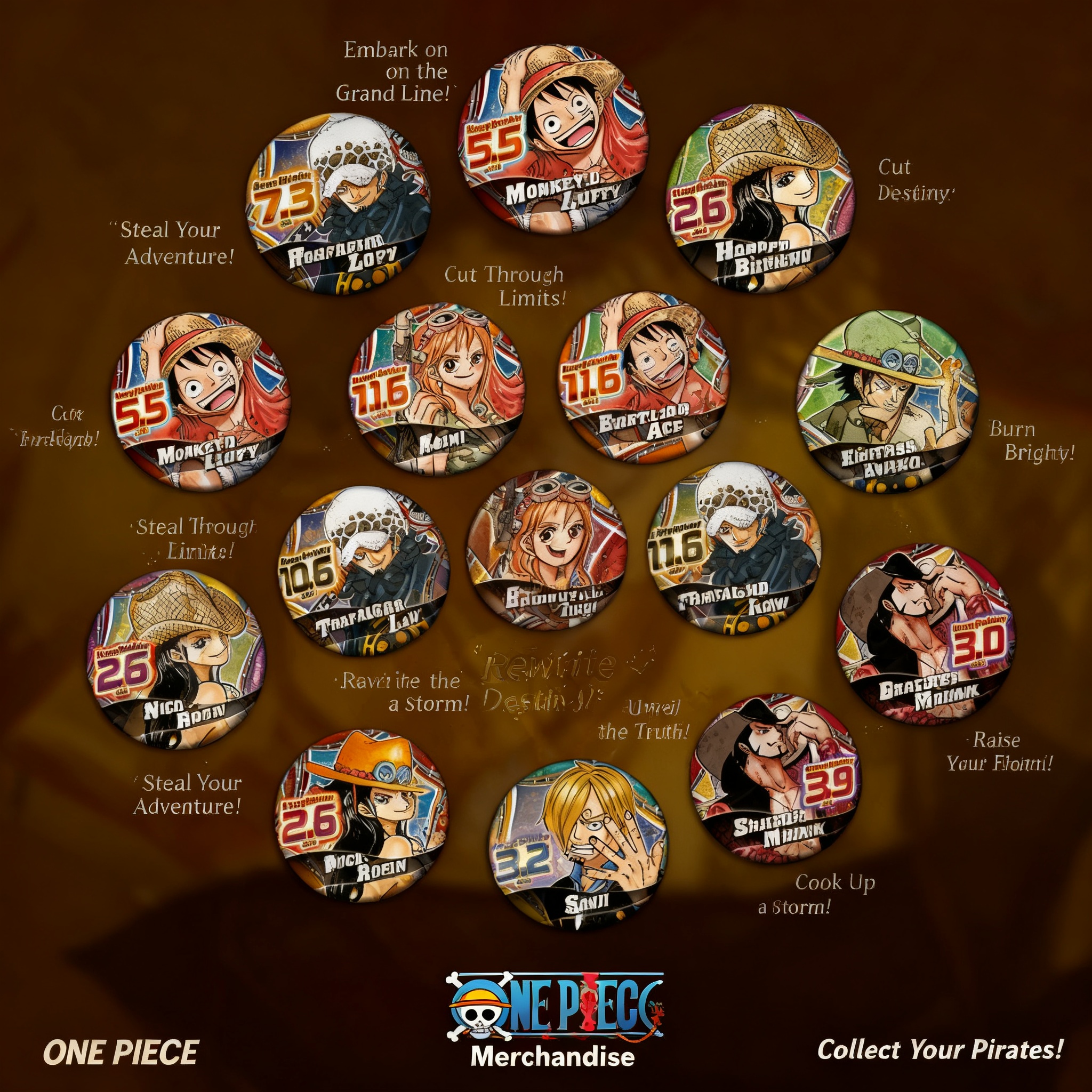 One Piece Anime Badge Pin Back – обзор и цена Anime Merchandise In Chinese